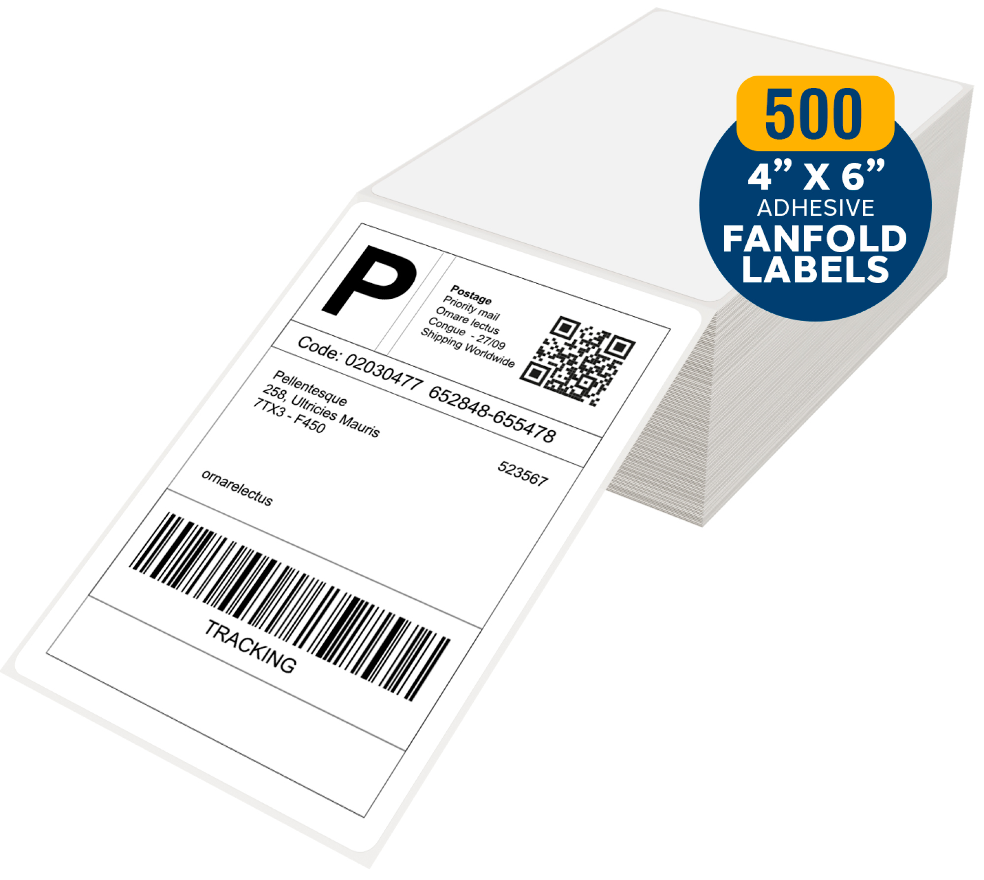 500 4x6 Fanfold Thermal Labels - Image 2
