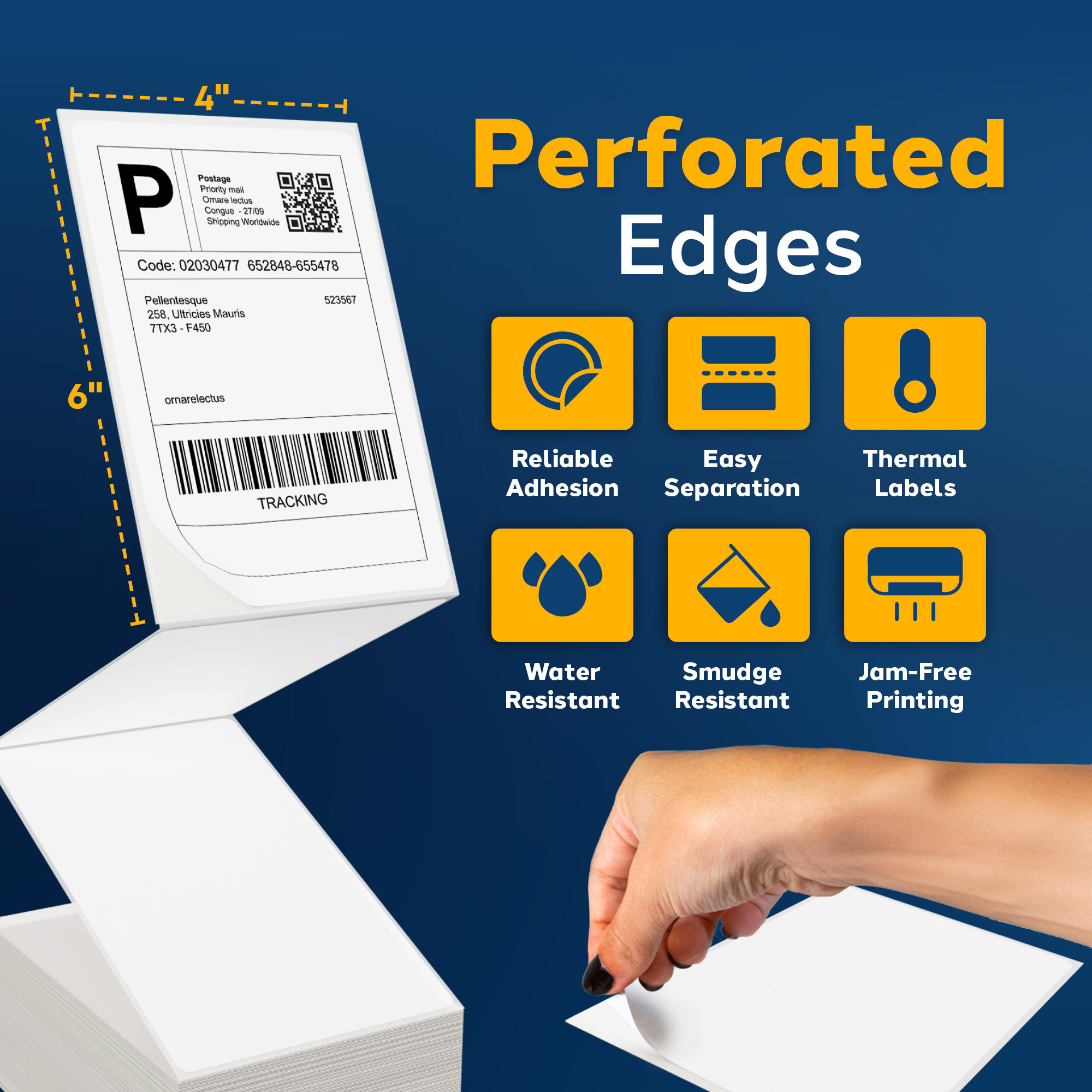 500 4x6 Fanfold Thermal Labels - Image 4