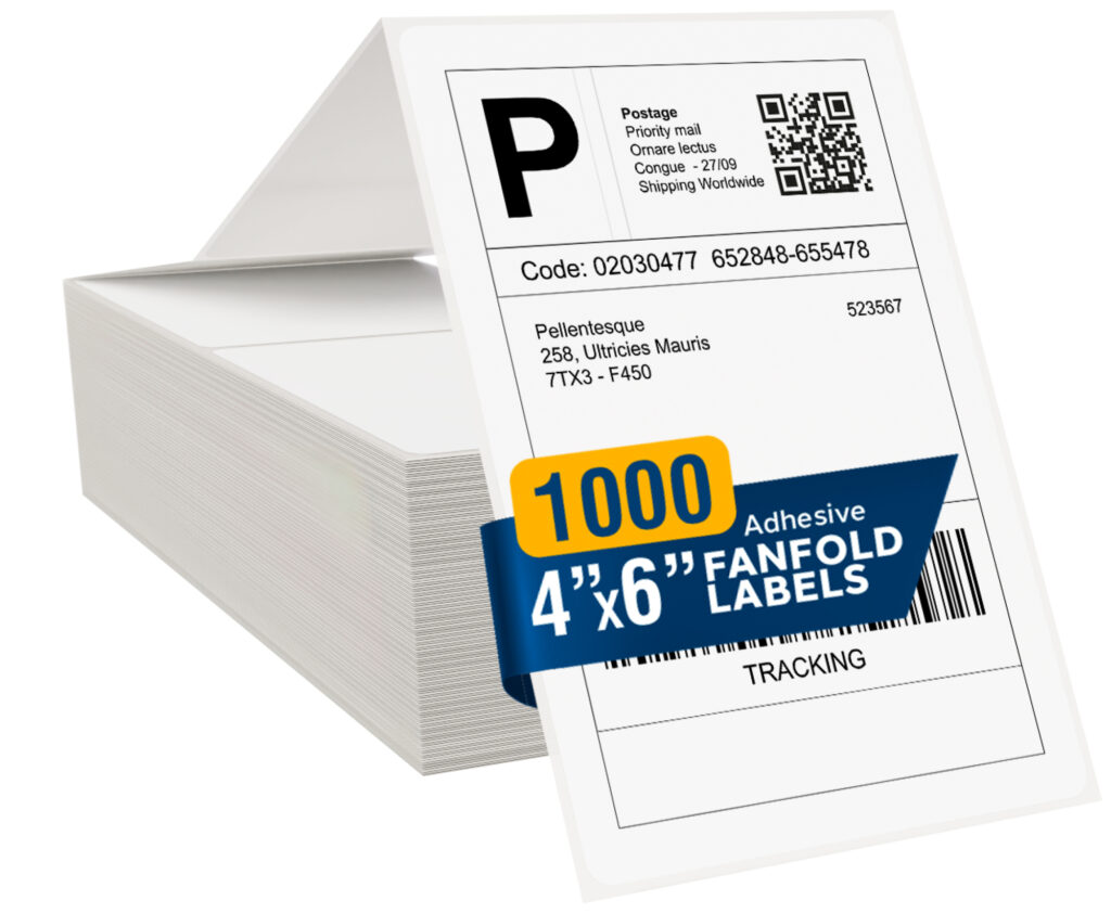 1000 4x6 Fanfold Thermal Labels