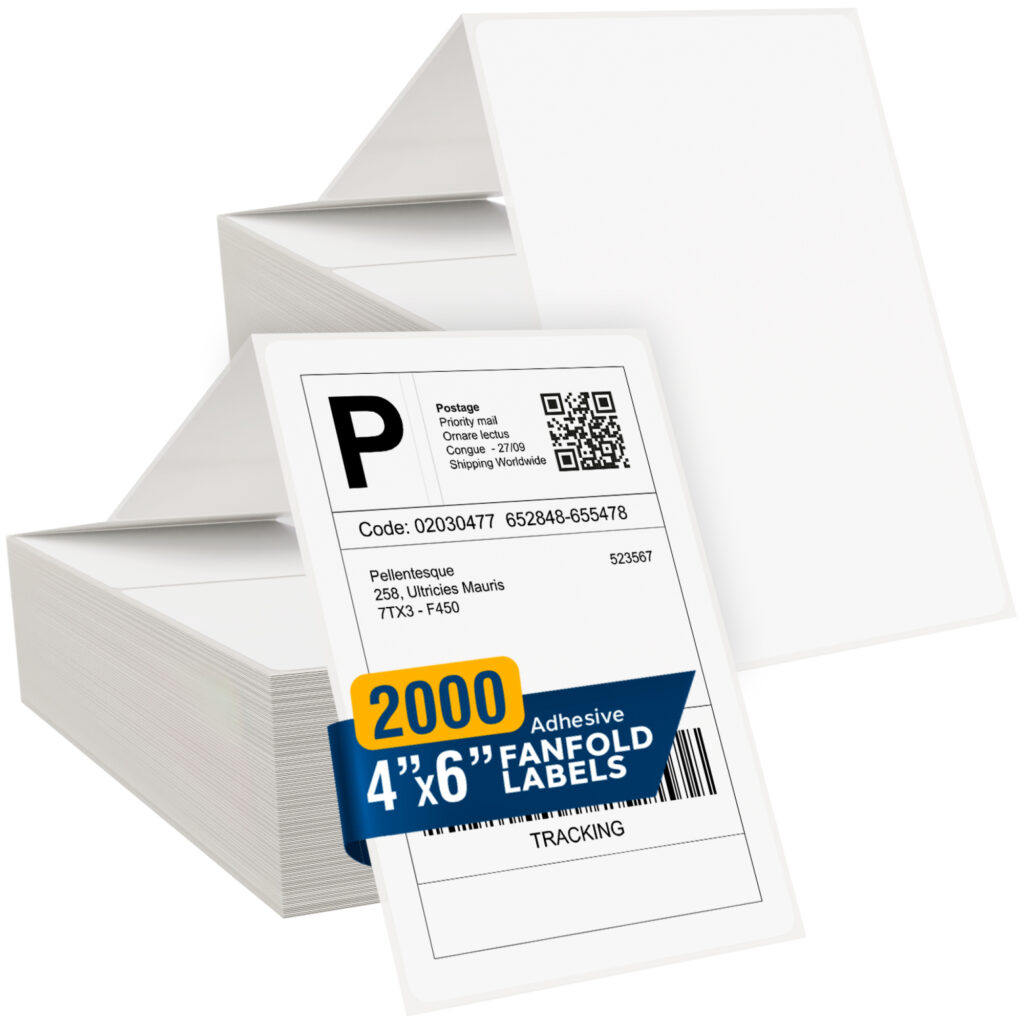 2000 4x6 Fanfold Thermal Labels