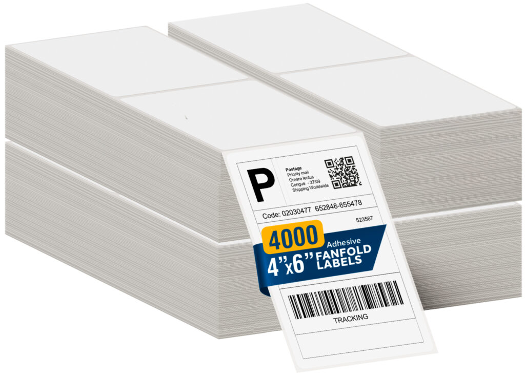 4000 4x6 Fanfold Thermal Labels