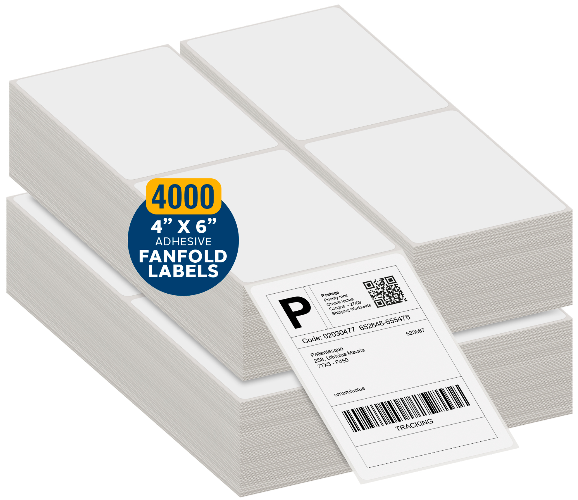 4000 4x6 Fanfold Thermal Labels - Image 2