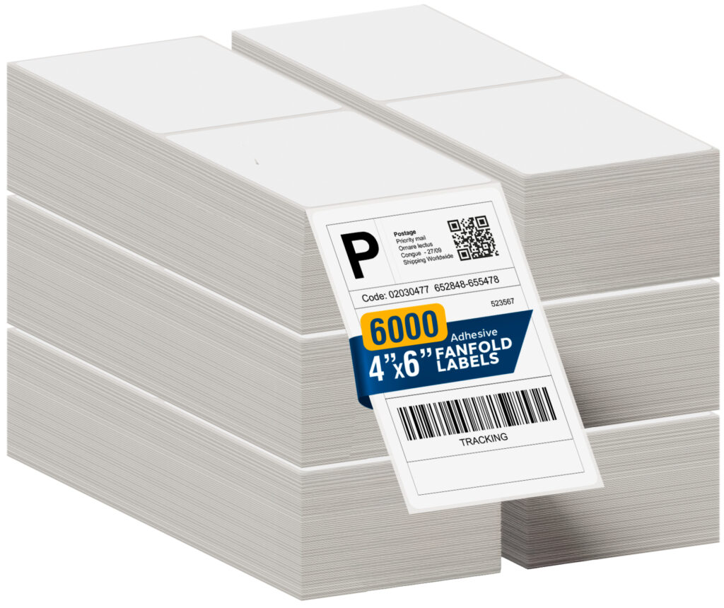 6000 4x6 Fanfold Thermal Labels